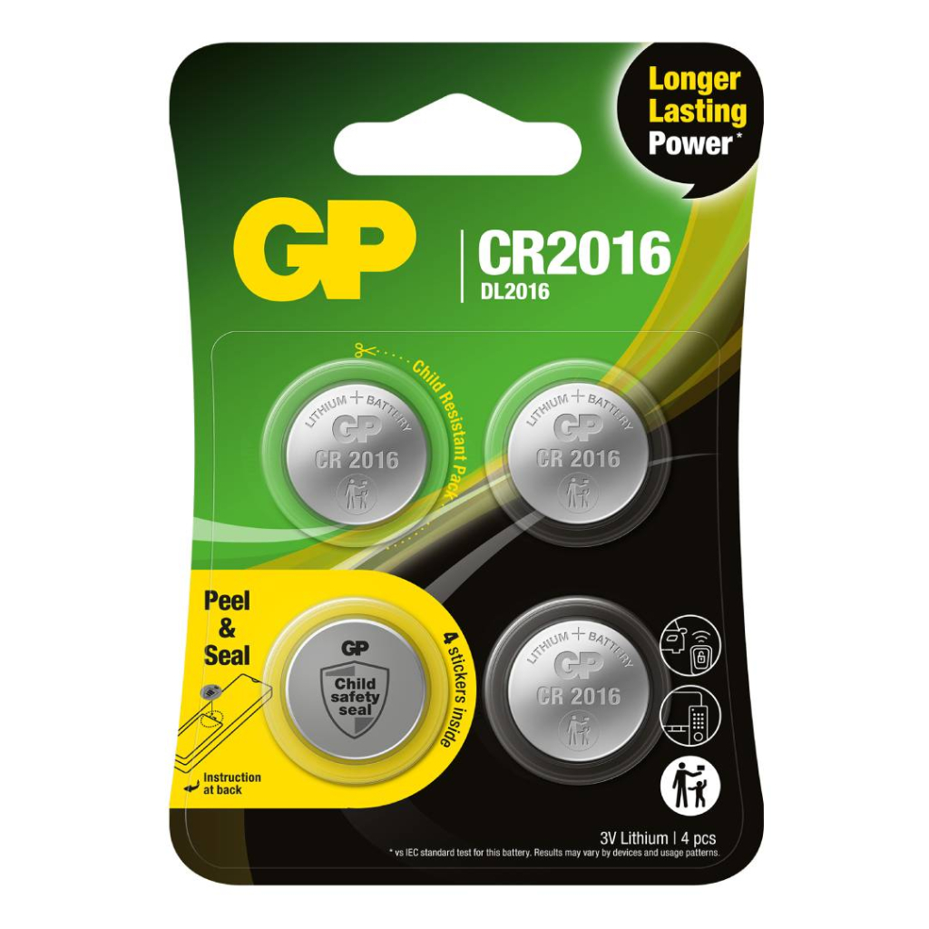 Batteria Al Litio A Bottone 3v Cr2016 (blister 4 Pezzo)