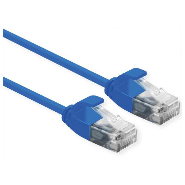 Roline Cavo Di Rete Utp Data Center Patch Cord Cat.6a (classe Ea) Lsoh Slim 2 M Blu