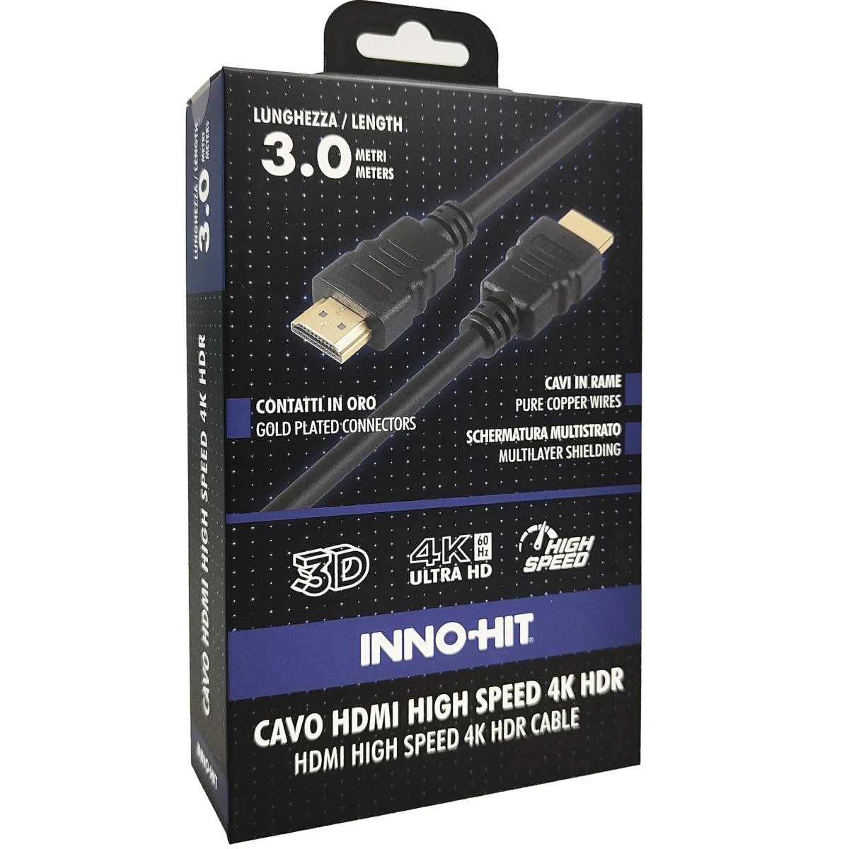 Innohit Cavo Hdmi 4k Hdr High Speed 60hz 3 mt
